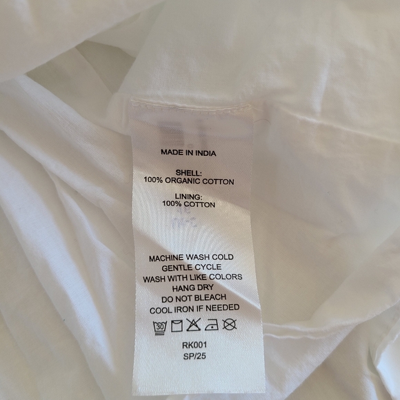 Quince organic cotton white poplin tiered maxi skirt size M - Picture 5 of 6